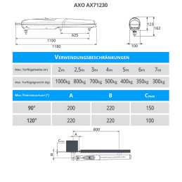 Einbauschema CAME AXO AX71230