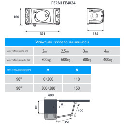 Set Drehtorantrieb CAME FERNI 4024/2 