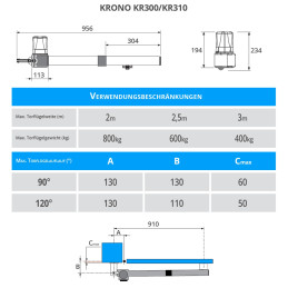 Set Drehtorantrieb CAME KRONO A/1